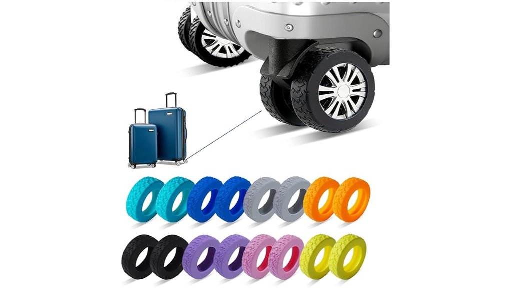 silicone luggage wheel protector covers