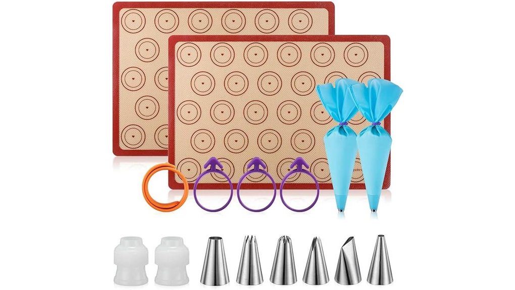 silicone macaron baking mat kit