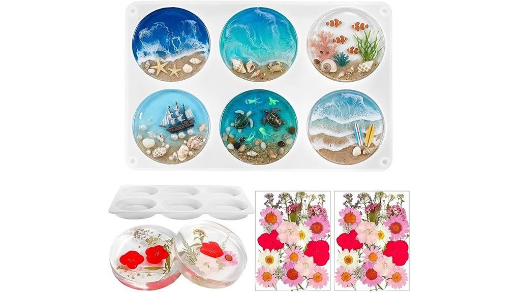 silicone round coaster molds