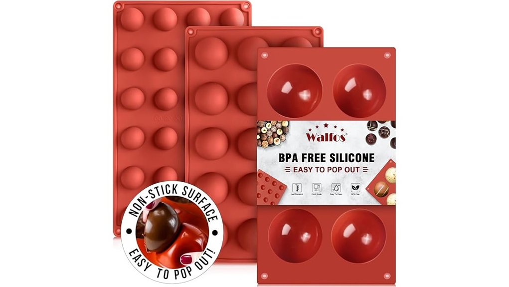 silicone semi sphere baking molds