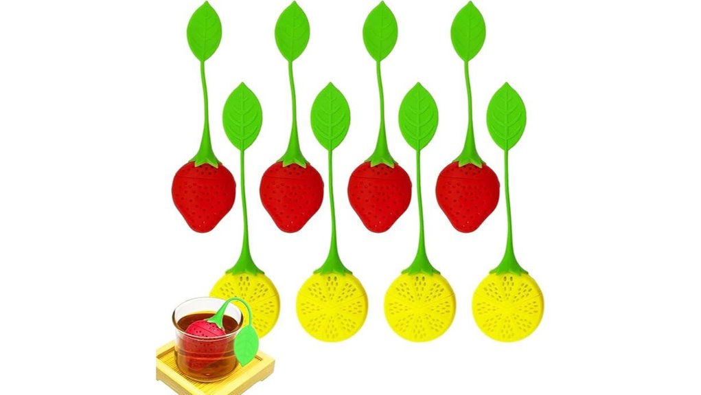 silicone strawberry lemon tea infusers