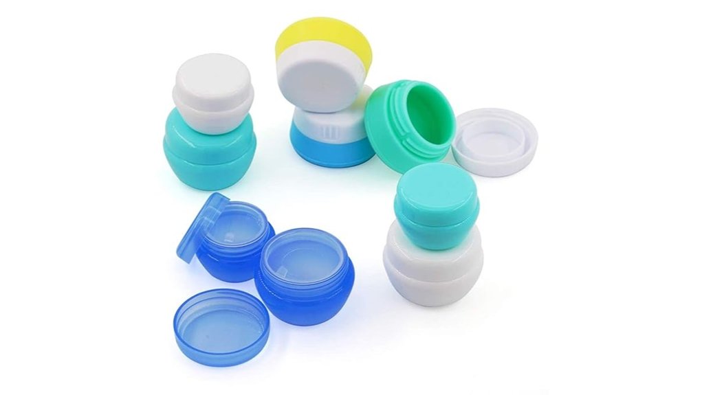 silicone travel cream jars