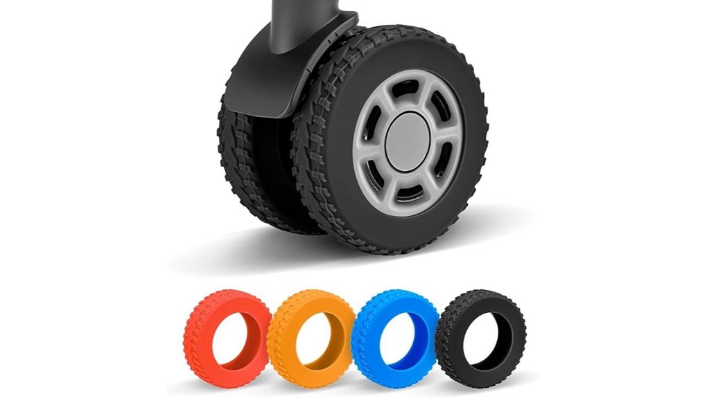 silicone travel luggage wheel covers