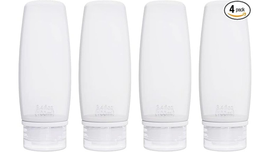silicone tsa approved refillable travel bottles