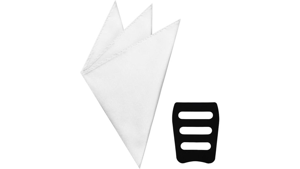 silk pocket square with holder