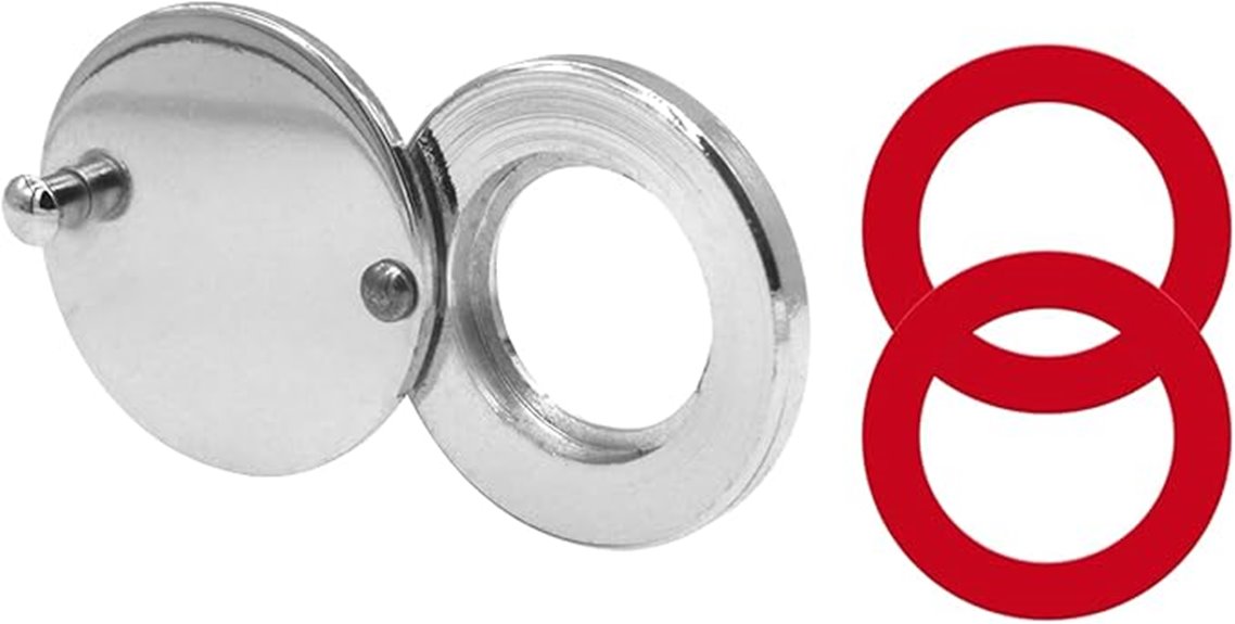 silver adhesive peephole cover set