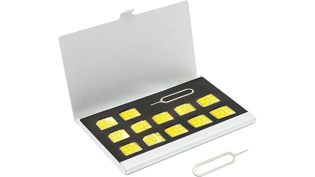 silver aluminum waterproof sim case