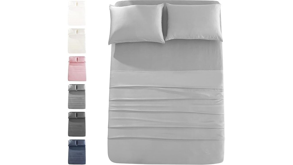 silver gray cooling queen sheets