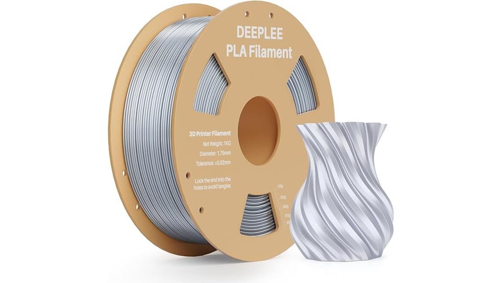 silver gray silk pla filament