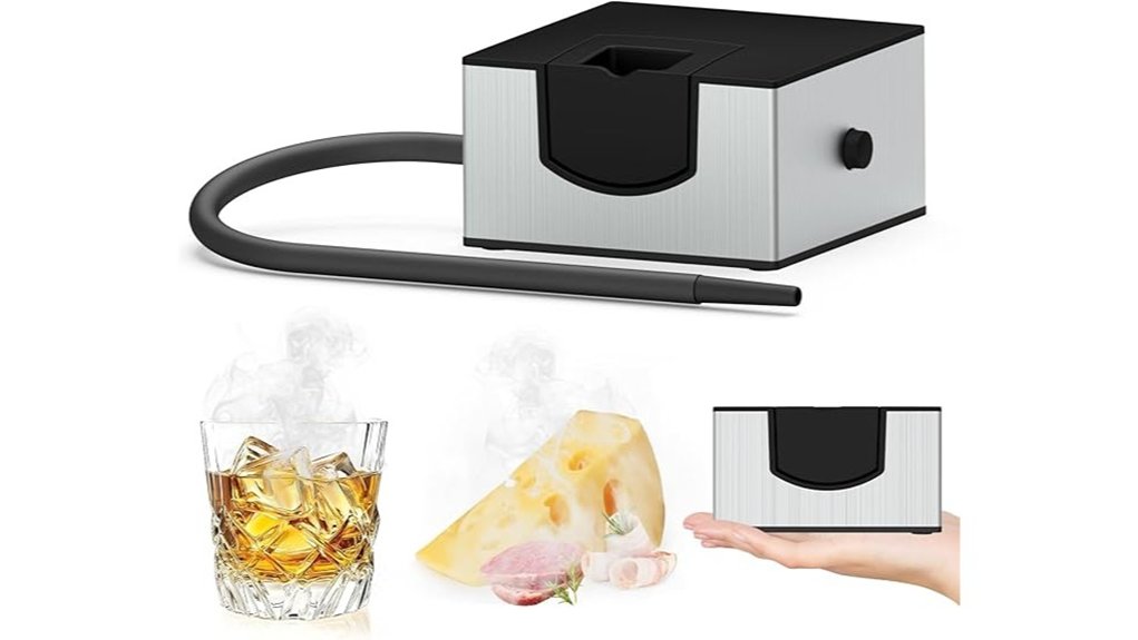 silver portable cocktail smoke gun