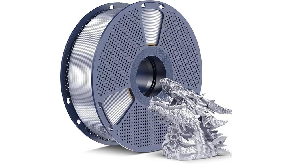 silver silk pla filament