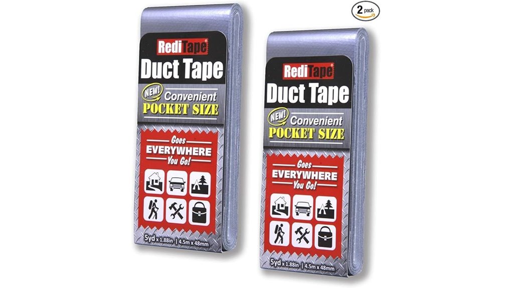 silver travel size duct tape