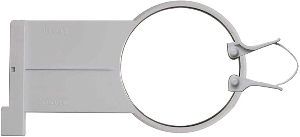 singer 40x40mm embroidery hoop