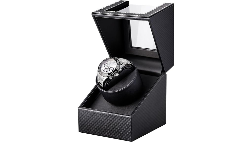 single carbon fiber leather watch