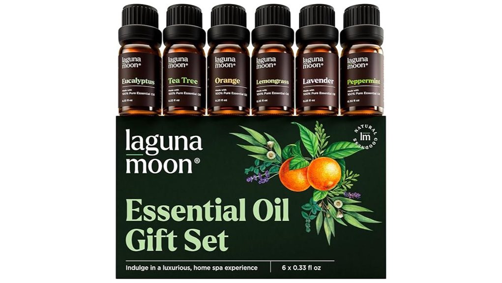 six 10ml aromatherapy oils