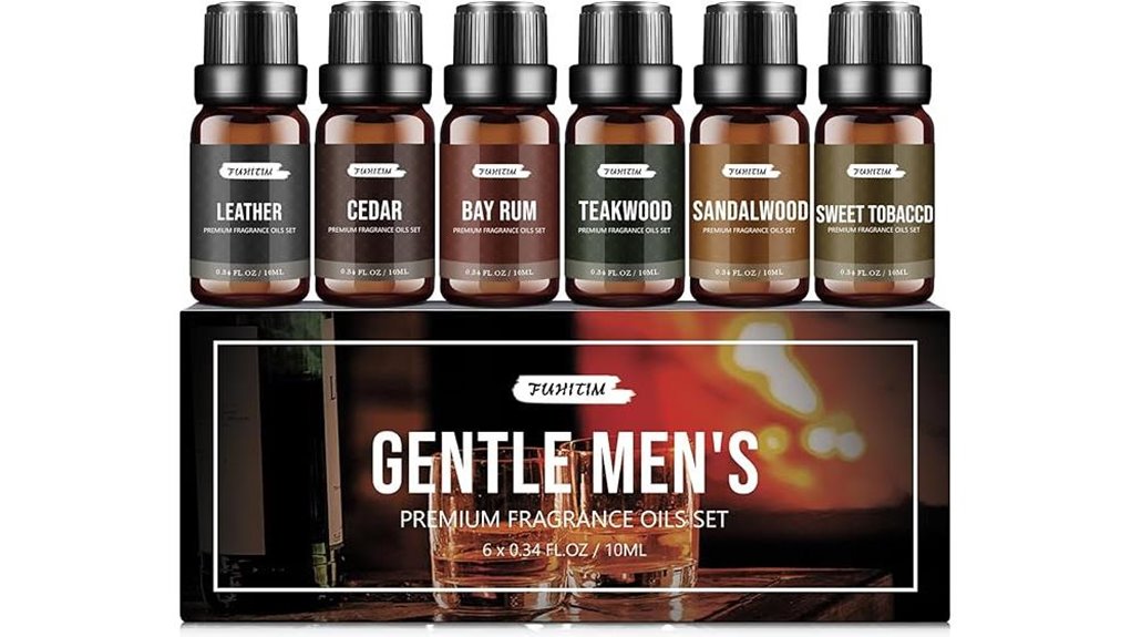 six 10ml gentlemen s fragrance oils