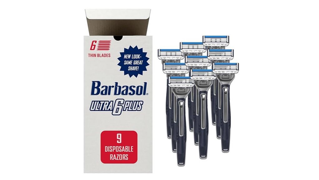 six blade disposable razor pack