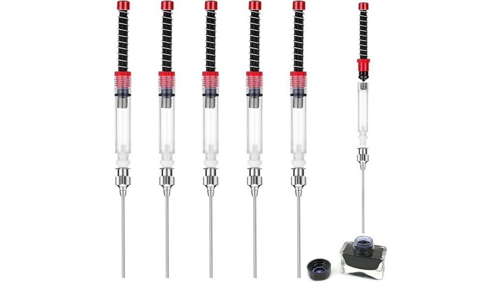 six blunt tip syringe fillers