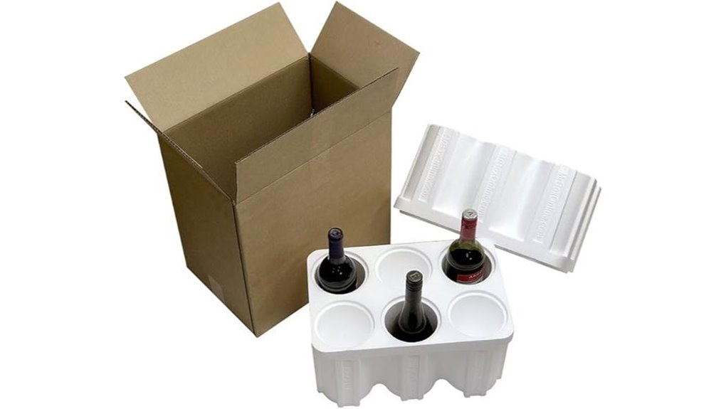 six bottle styrofoam wine shipper