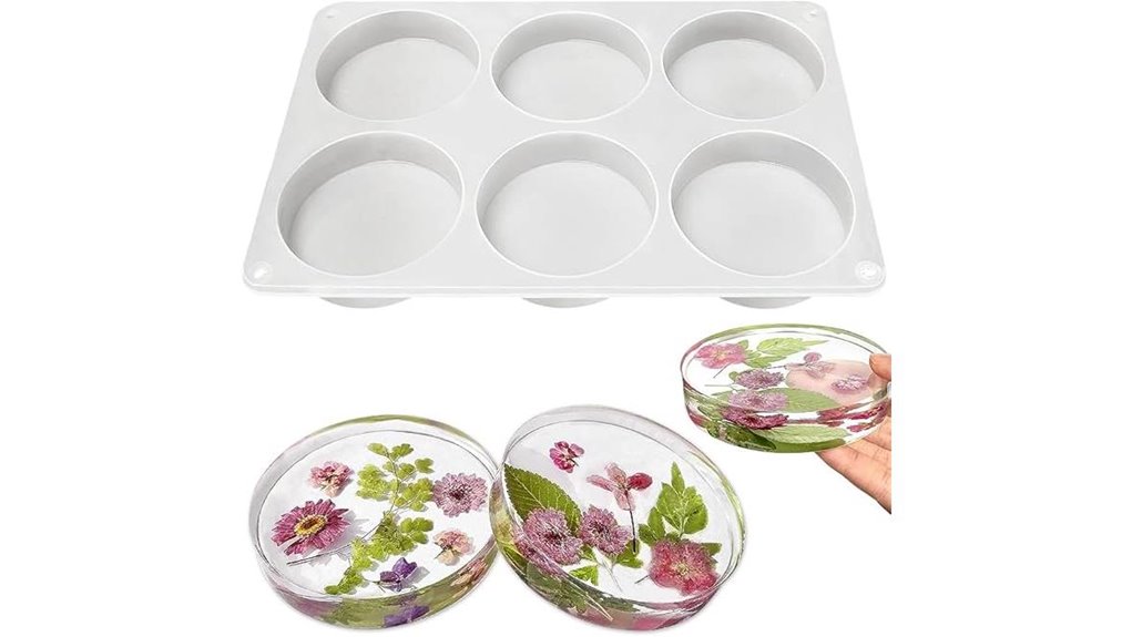 six cavity deep round silicone