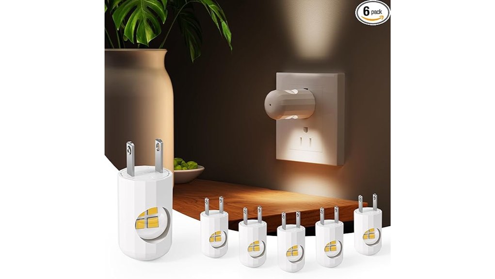 six pack 3000k plug in nightlights