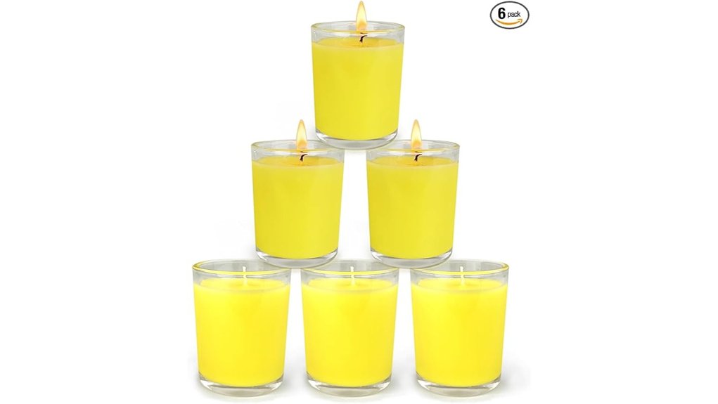 six pack citronella soy glass