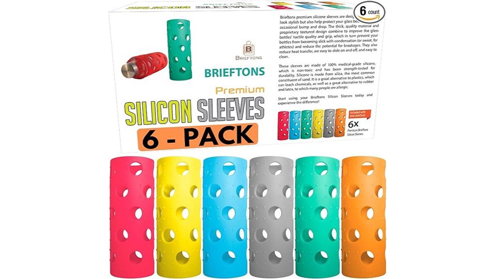 six pack insulated silicone sleeves