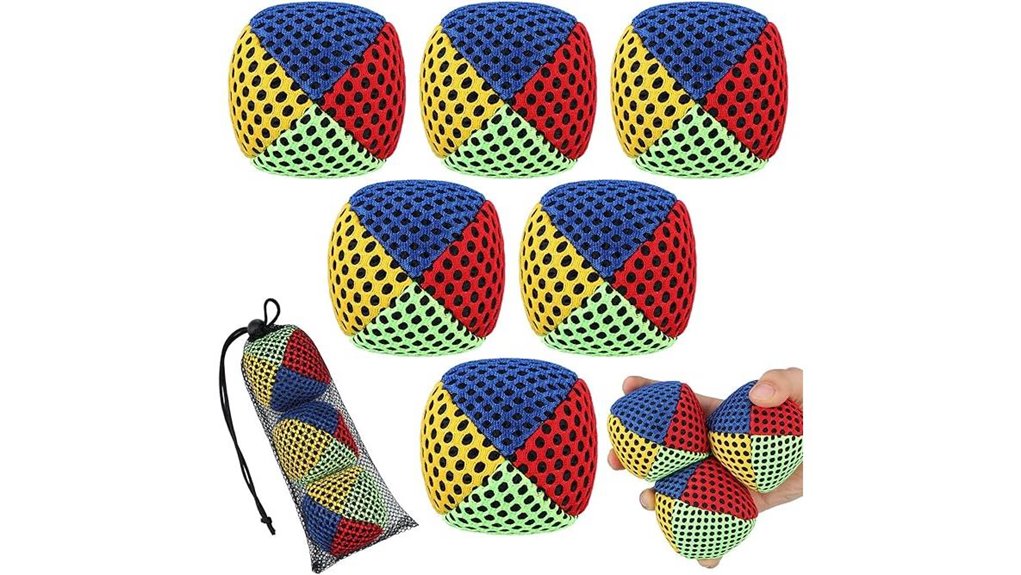 six pack juggling bean bags