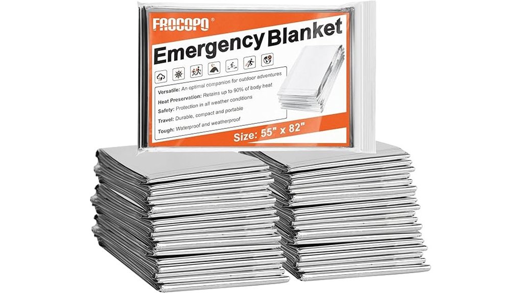 six pack mylar survival blankets