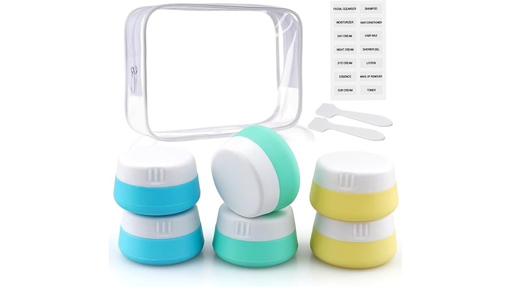 six pack tsa approved silicone jars