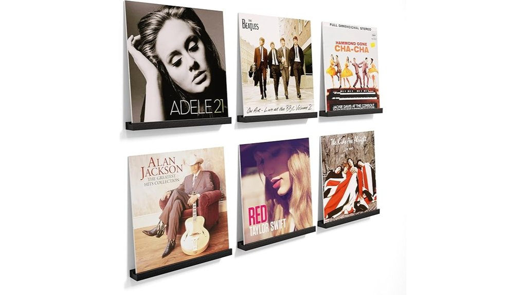 six pack vinyl record shelves