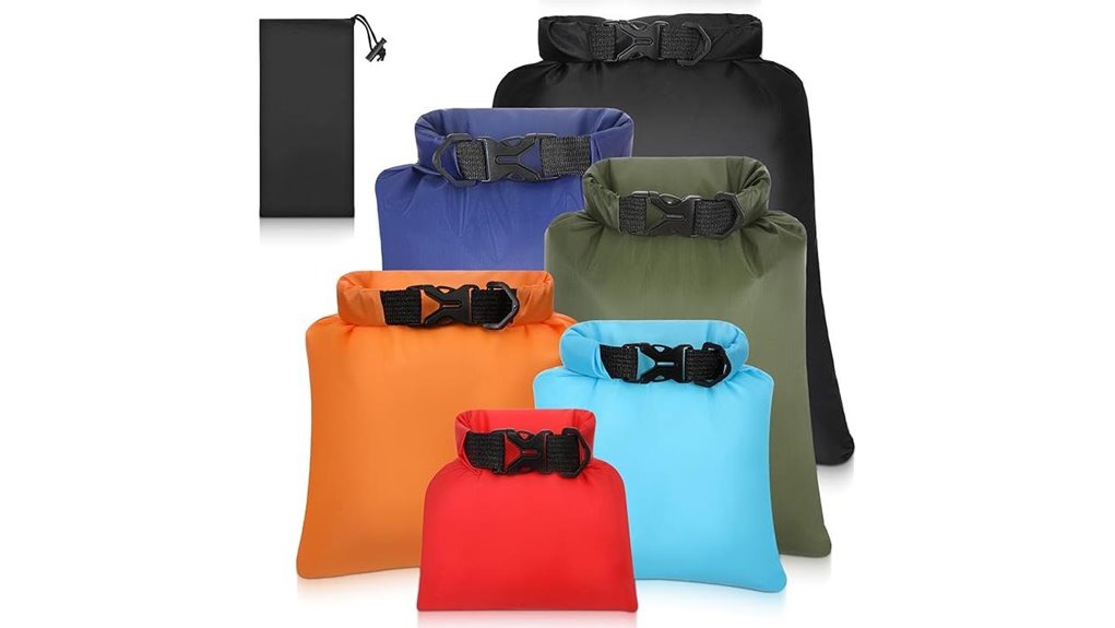 six pack waterproof dry bags