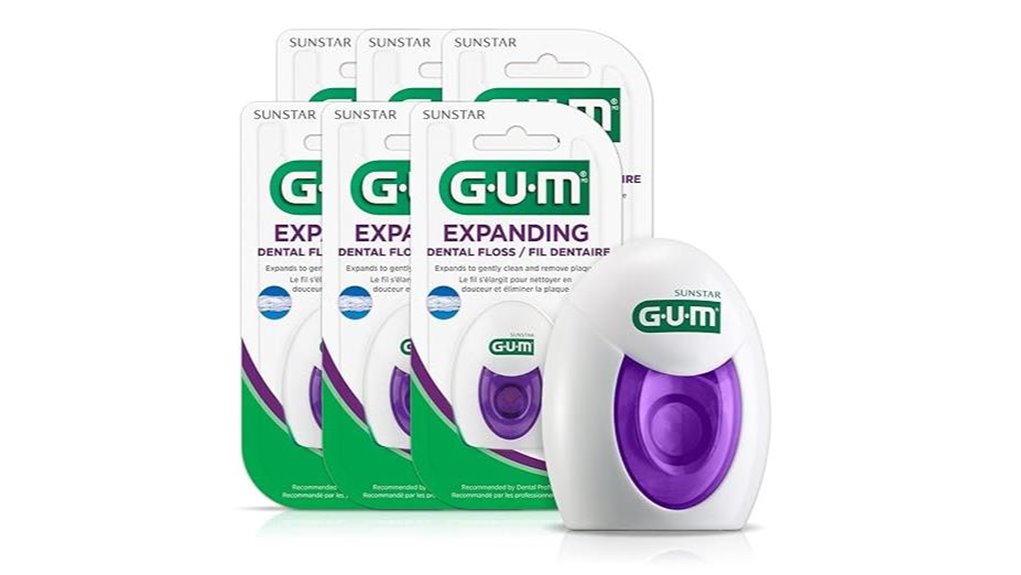 six pack waxed woven dental floss