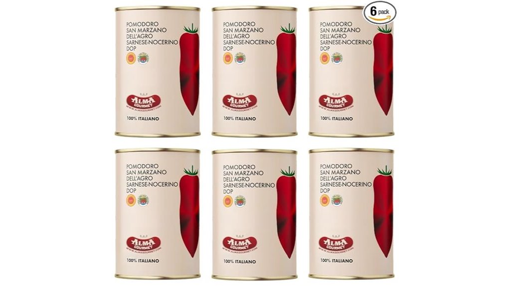 six pack whole peeled tomatoes