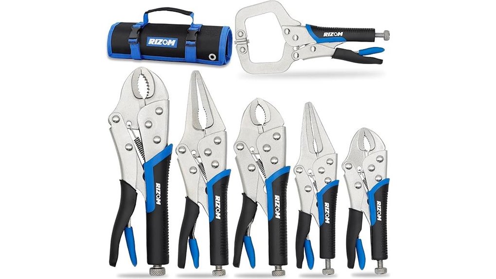 six piece locking pliers set