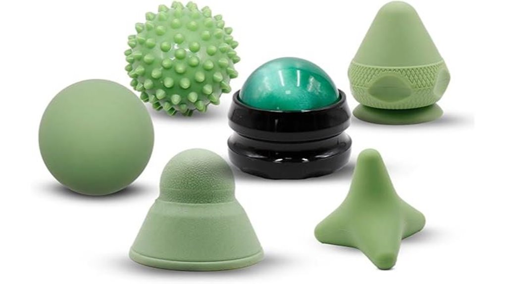six piece physical therapy massage balls