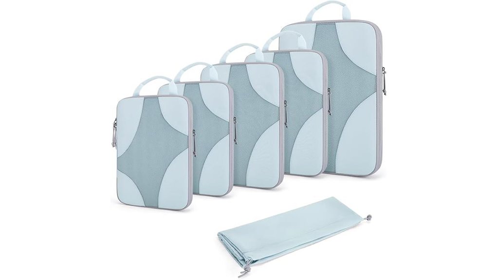 six piece travel packing cubes