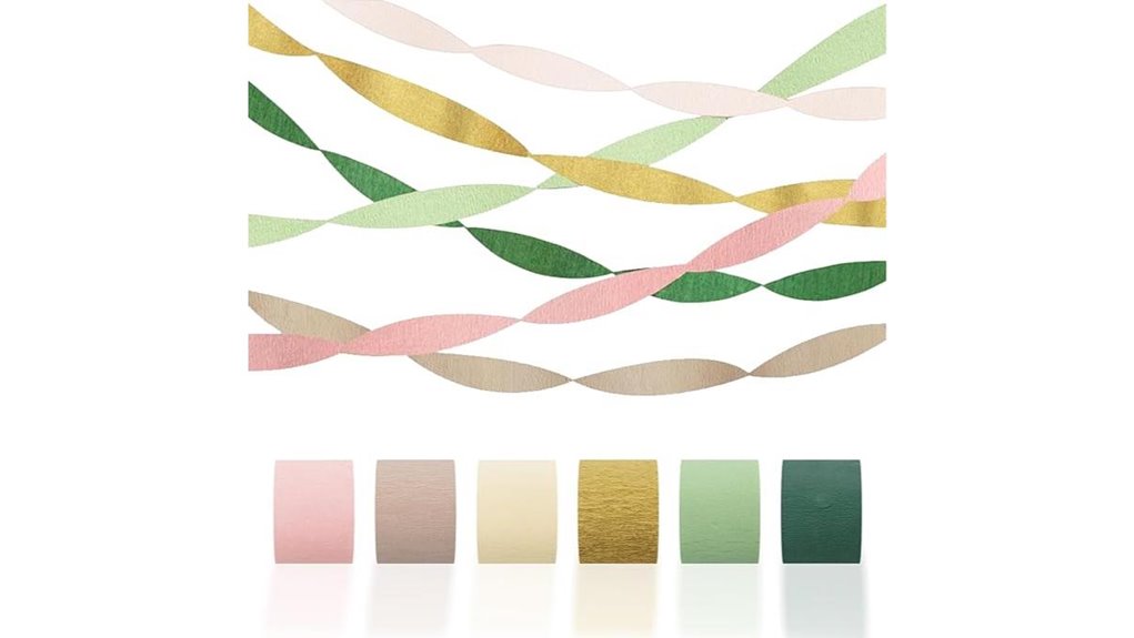 six roll pink green gold