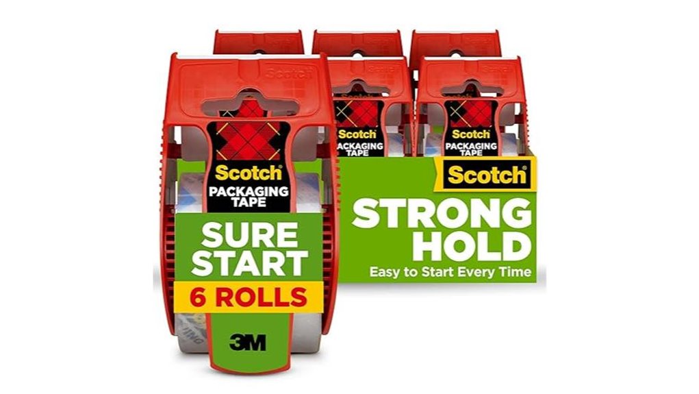 six roll tape with dispensers