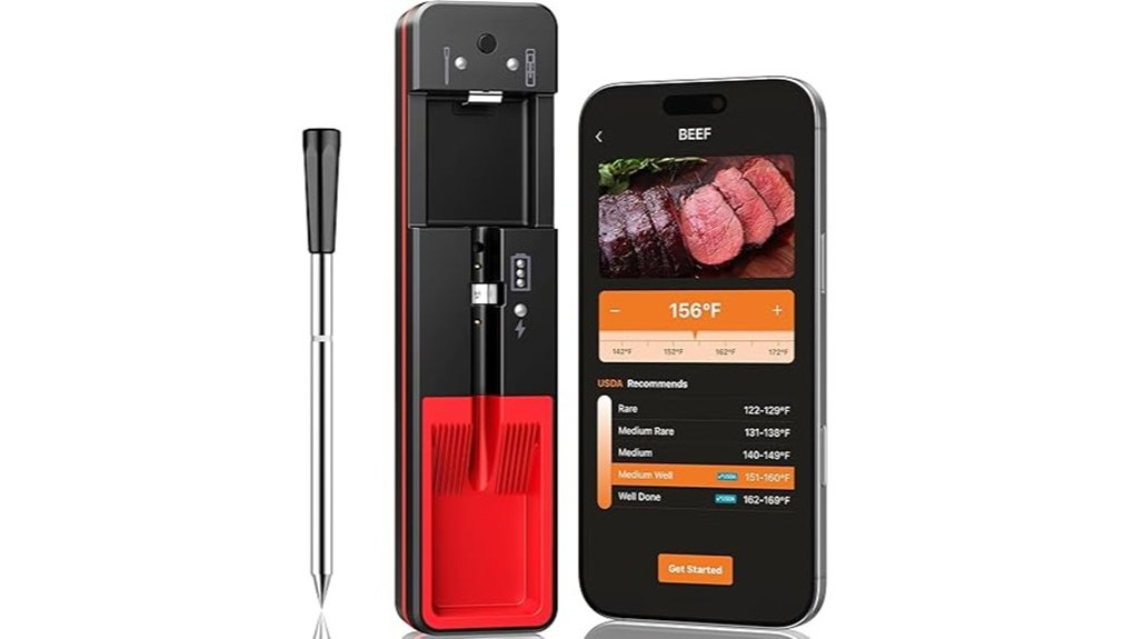 six sensor waterproof smart thermometer