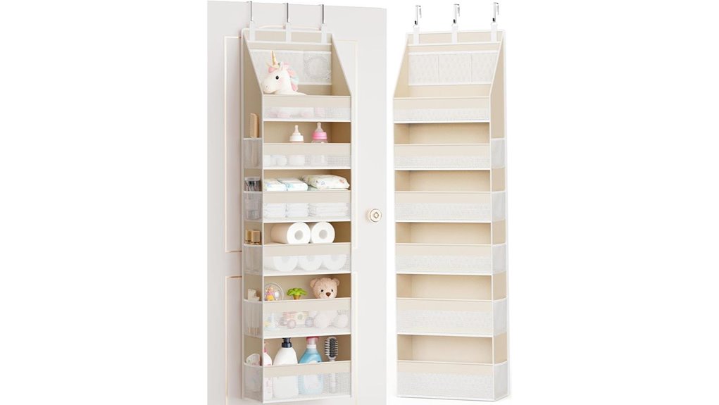 six shelf over door pocket organizer