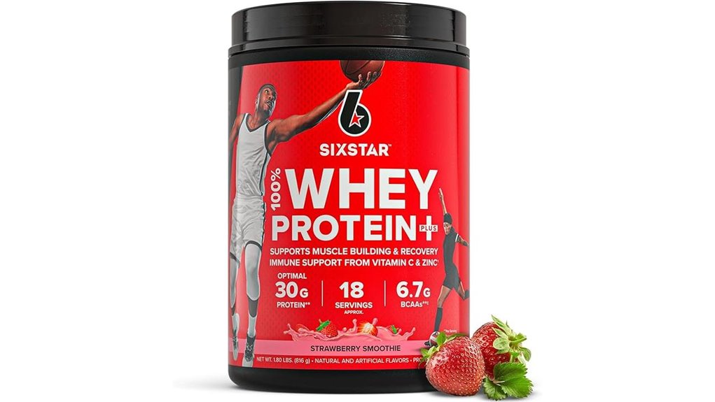 six star strawberry whey powder