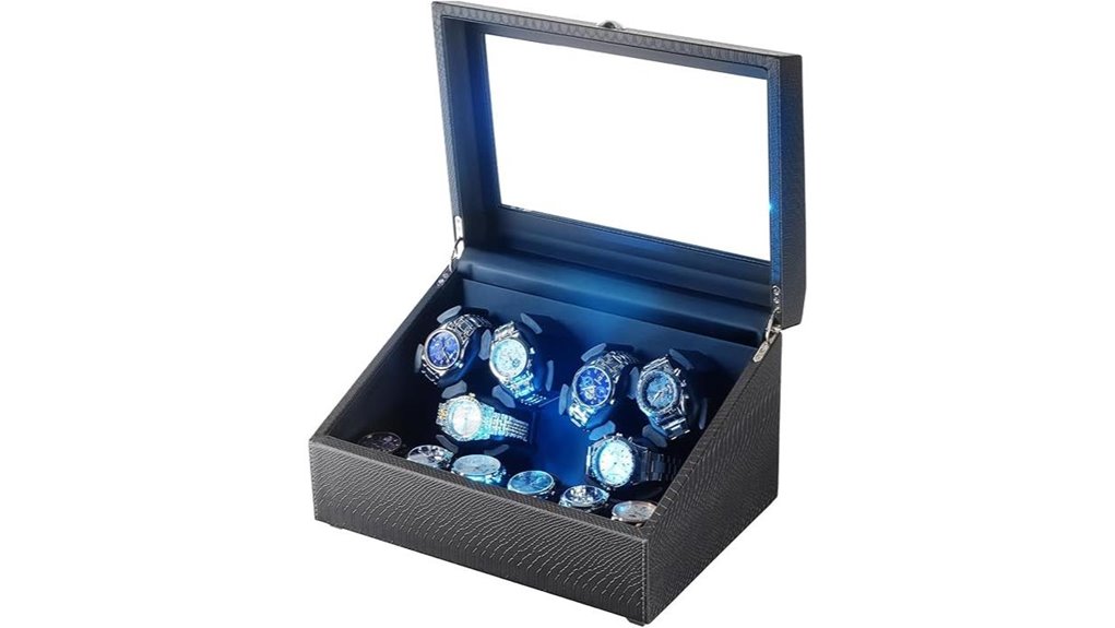 six watch winder with cases