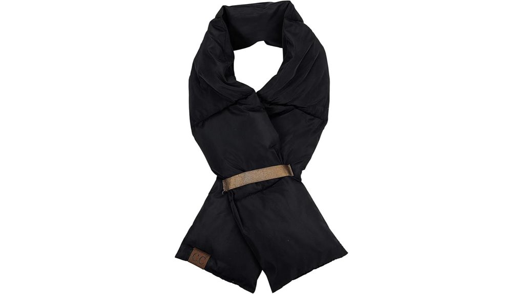 slim quilted insulating neckwarmer