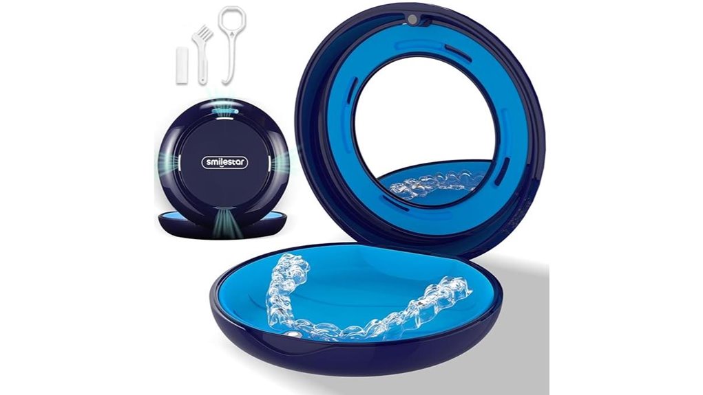 slim retainer case with mirror