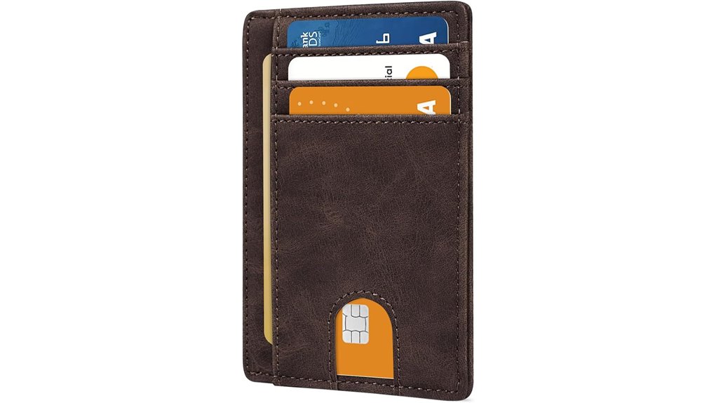 slim rfid leather front pocket wallet