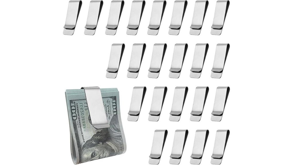slim stainless steel money clip
