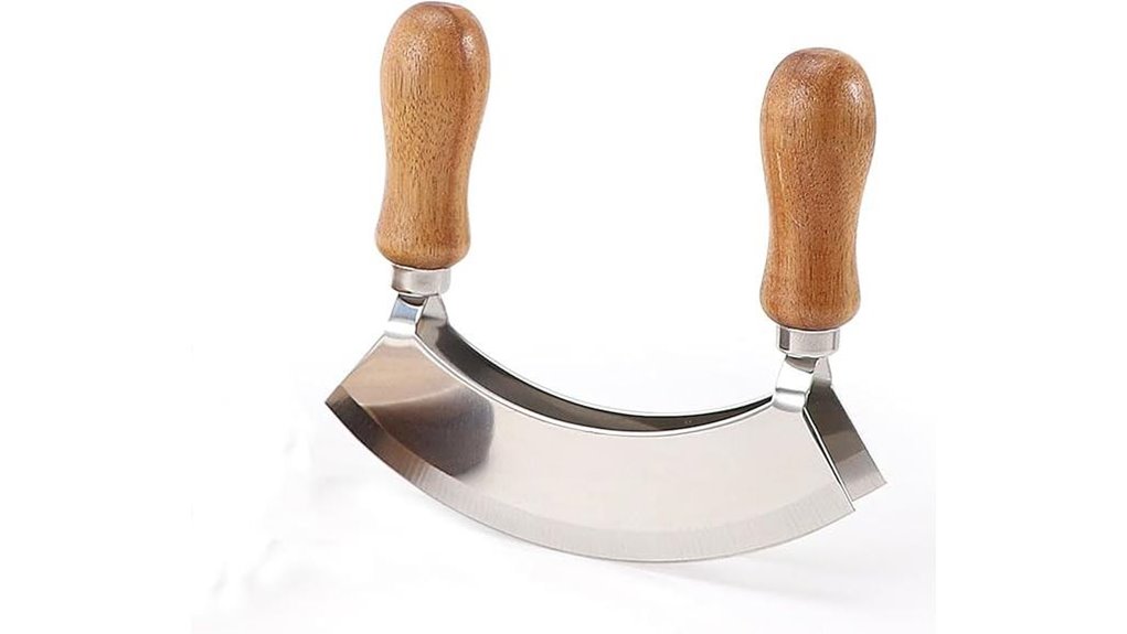 small 5 3 double blade mezzaluna