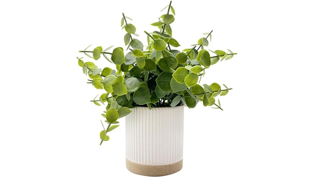 small artificial eucalyptus plant