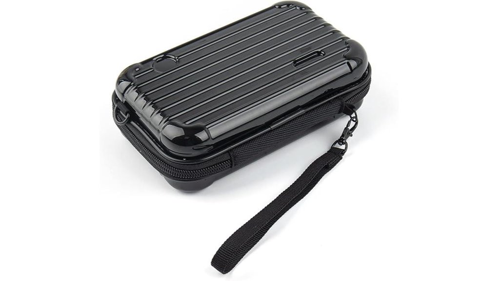 small black hard shell cosmetic case